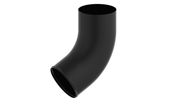 Колено сливное МЕТАЛЛ ПРОФИЛЬ Foramina PUR D100, Ral 7024, графит
