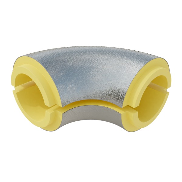 Отвод 45 градусов ППУ 57x40 мм покрытие фольга